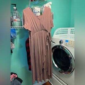 Maurices Dusty Pink Wrap Dress